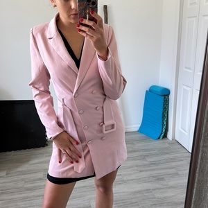 MISSGUIDED Baby Pink Trench Coat Jacket / Size 6(fits like 4)